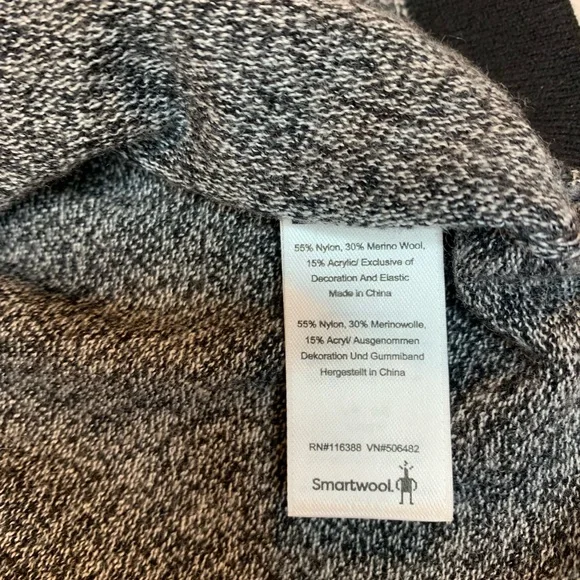 Smartwool Shadow Pine Tunic Sweater Women’s Small Black Moonbeam Marl V Neck - Picture 5 of 7